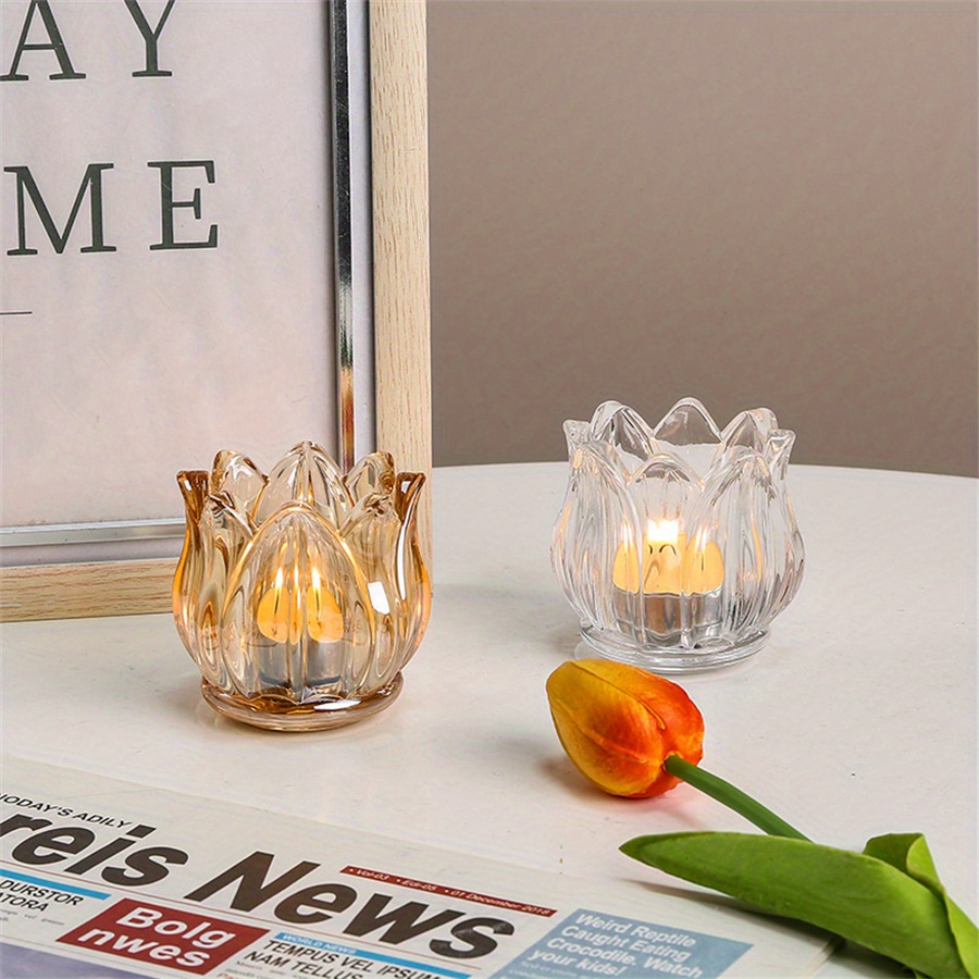 Lot De 6 Bougeoirs à Tige Noir Mat - Métal, Style Vintage, Pour Bougies Standard | Décoration Table, Mariage, Noël