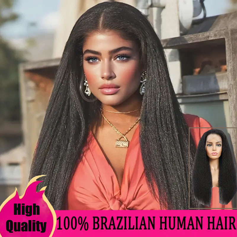 180% Density Straight Lace Front Wig 13x4 HD Transparent Lace MQOUO 613 Lace Front Wig Human Hair 13x4 Transparent Blonde  main image 3