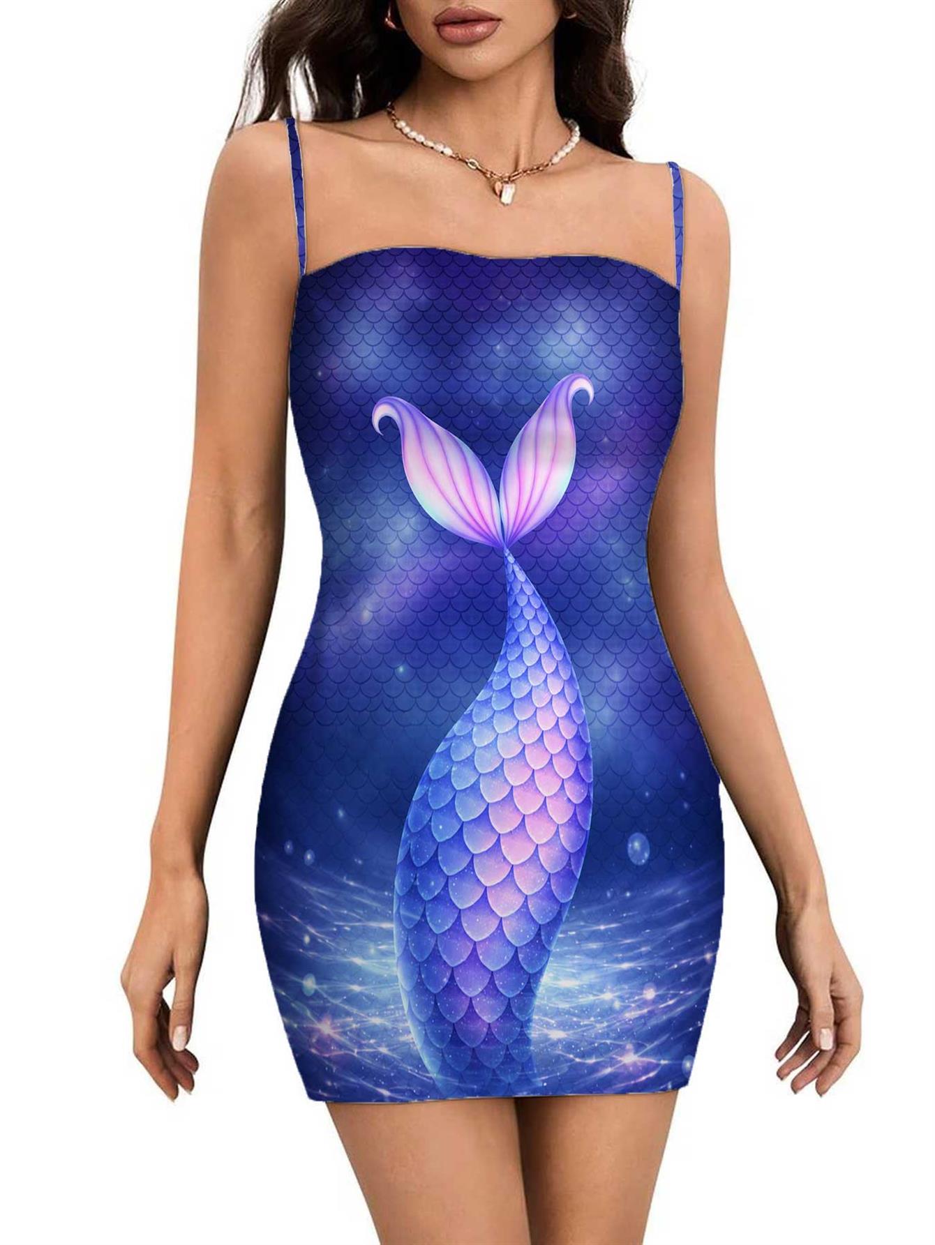 bodycon mermaid dress sold on Temu United States