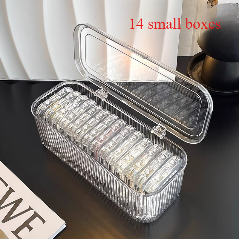 TEMU Bracelet Storage Box Transparent Anti-oxidation Portable Wenwan Crystal Bracelet Jewelry Special Bracelet Bracelet Jewelry -in 14/ 12/ 10 Small
