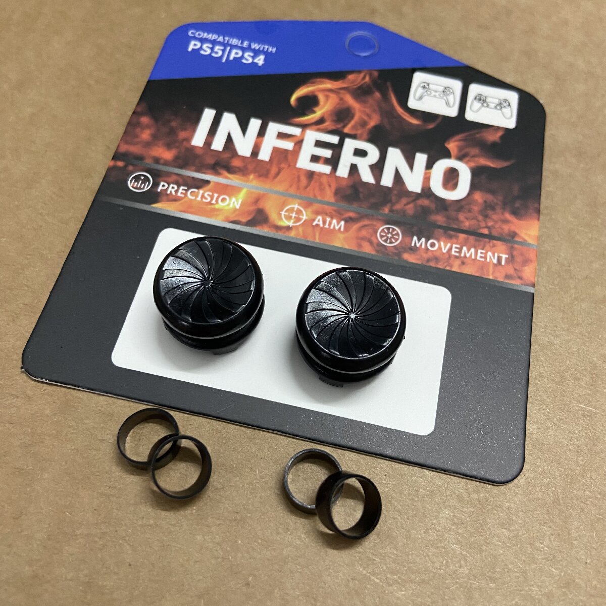 TEMU 6pcs (2 Joystick Caps   4 Stick Protective Rings) – Joystick Caps For Ps5/ps4 Controllers, Protective Covers, Enhance Grip & , Non-slip, Durable
