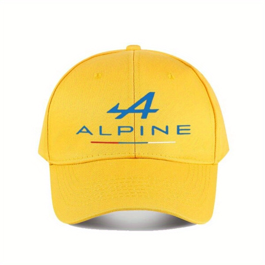 

Casquette de Baseball Hip Hop Jaune pour Hommes [Style Décontracté] Alpine Team - Polyester Élégant, , Chapeau de Streetwear Décontracté