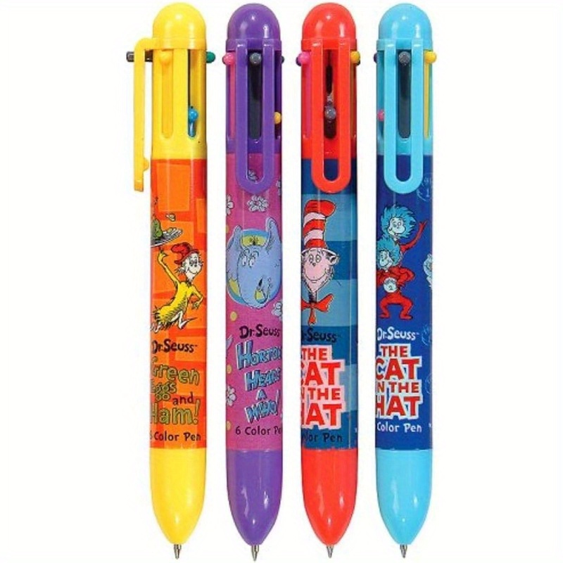     retractable ballpoint pen 6color multicolor ink cartoon characte for school   pack of 12 Product details 4