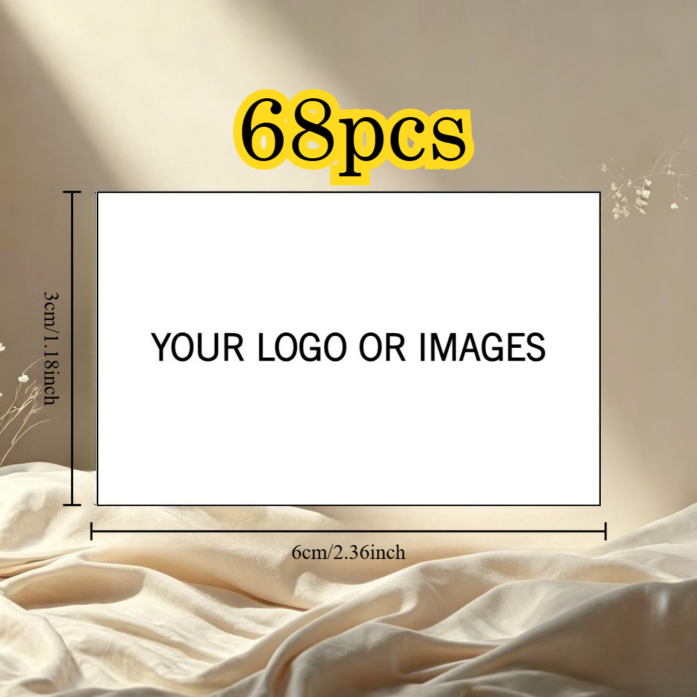 TEMU [custom Rectangular Stickers] 36/68pcs With More Sizes Available, Custom Text/images , Product Labels, Corporate Brochures, Wedding Albums, Gift