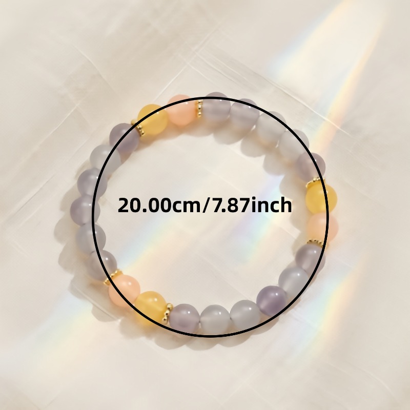 Women's Multi-Gemstone Gradient Color-Blocking Bracelet, Fresh Style