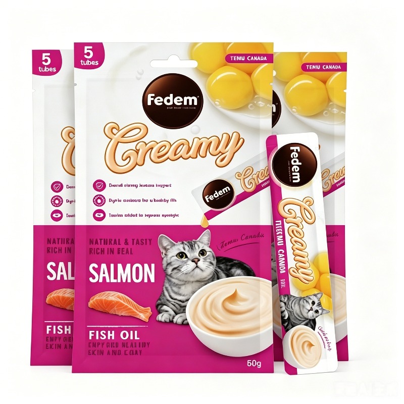   creamy salmon egg yolk cat sticks high moisture cat treats with   for   and   support Product details 1