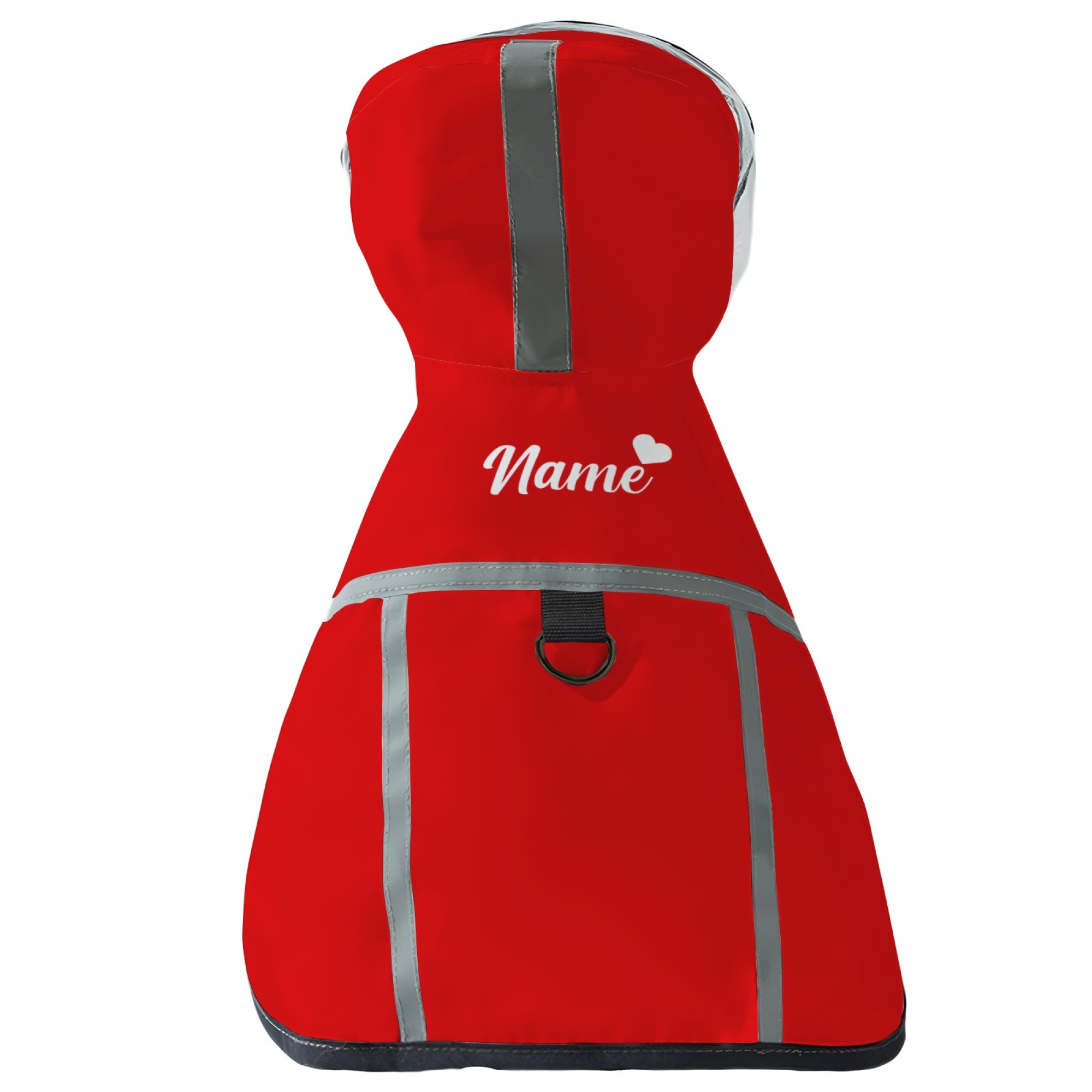 Customizable Pet Raincoat with Reflective Stripes