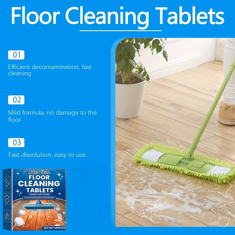 12pcs multi purpose floor care effervescent tablets universal for suitable for tiles wood floors marble dirt on floor gentle and non damaging to floor materials mopping without Product details 4