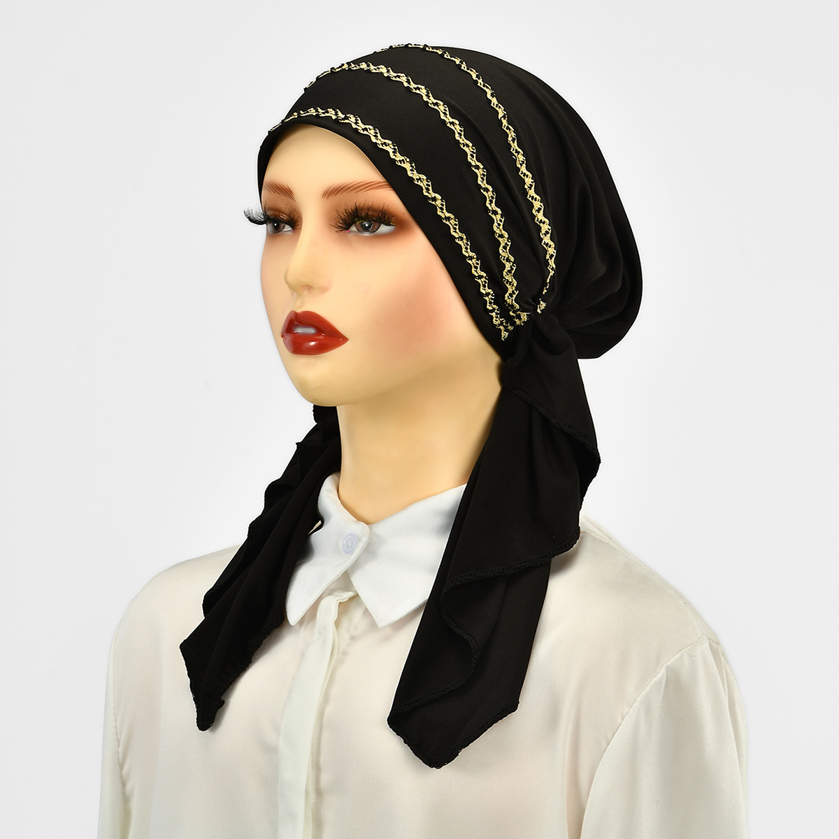 TEMU Middle Eastern Shiny Headscarf Hat: And Golden Exudes And Light . The 1pc Curved Hat Design Allows For -, Making It A Must-have For The Lazy. It