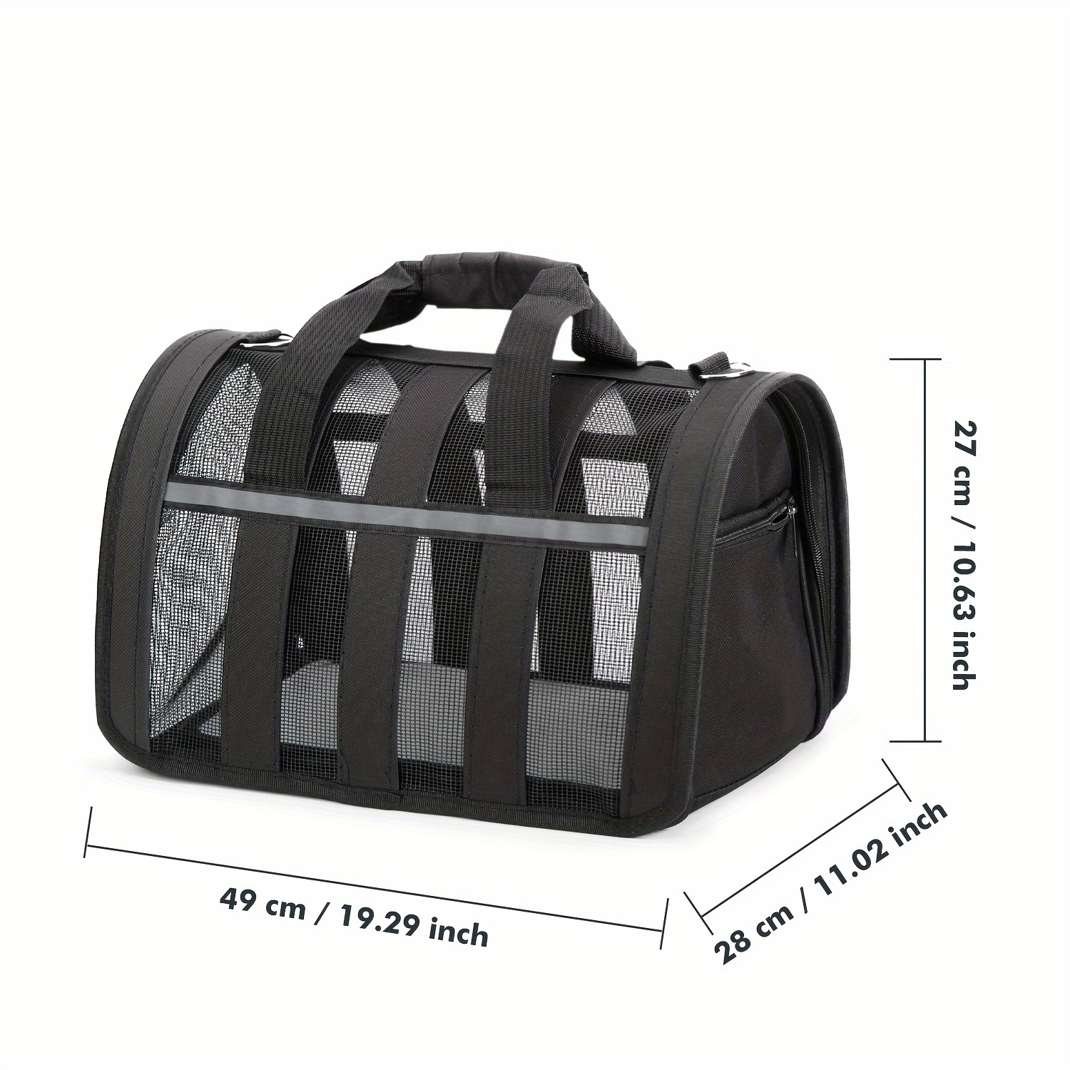 TEMU [6 Colors ] Cat And Dog Foldable Soft Bag, Soft Material, Hollow Mesh, Portable Bag, Suitable For Small, Medium, And Large Sizes, L Sizes