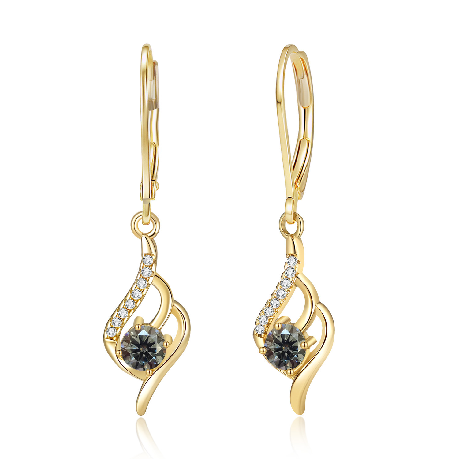 Minimalist 1-Carat Moissanite French Earrings for Women