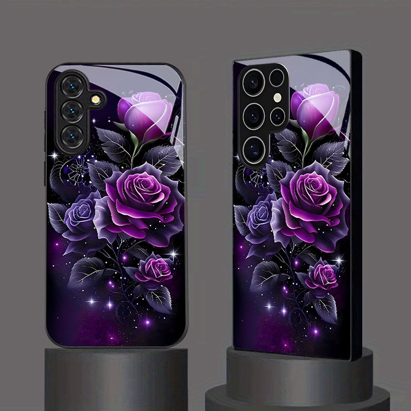 TEMU Coque de téléphone - Coque de téléphone à motif imprimé de roses , convient pour Galaxy S9+/S10/S20+/S20 Ultra/S21 5G/S21+/S22/S23 PLUS/S24