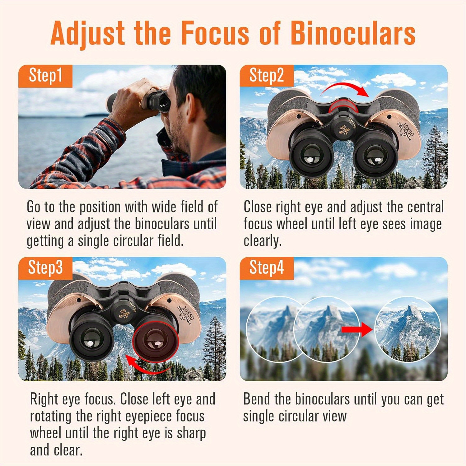   professional 10x50 binoculars professional compact outdoor binoculars   adult binoculars 50mm   diameter 10x optical   lens     suitable for bird watching sports games   perfect christmas birthday gift details 8