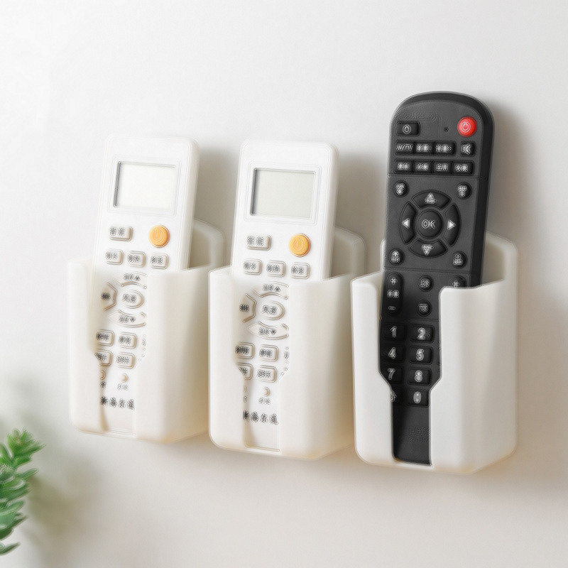 TEMU 3 Pezzi Supporti per Telecomandi da Parete in Plastica Resistente - Scatola Portaoggetti Salvaspazio per Telecomandi TV e Condizionatore