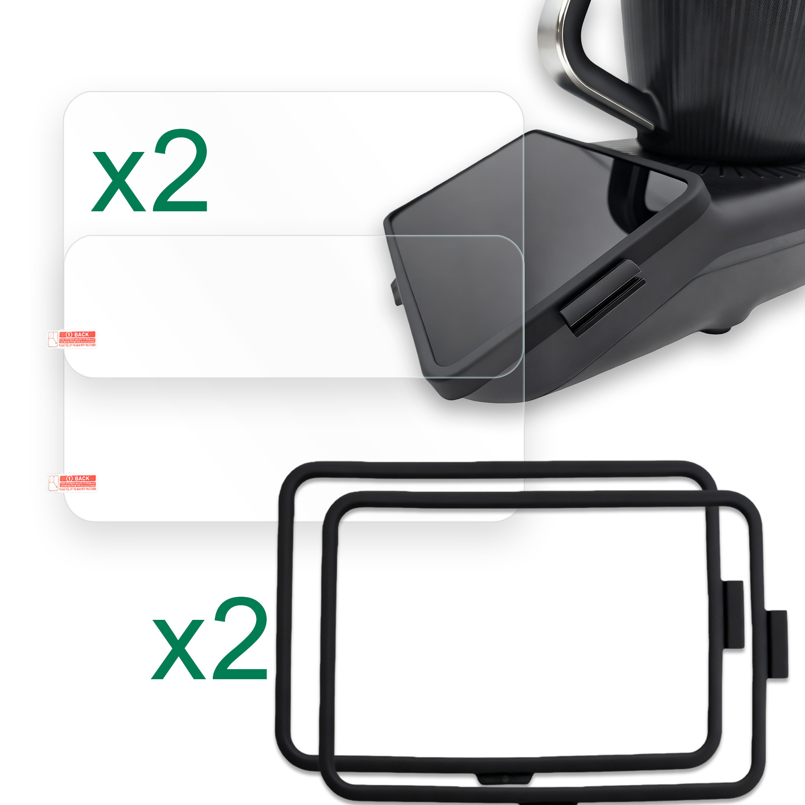 TEMU For Tm7 Mixer - 2-in-1 Silicone Frame & Tempered Glass Screen Protector, Scratch & Impact Resistant Protective, Non- Bumper Frame For The Tm7