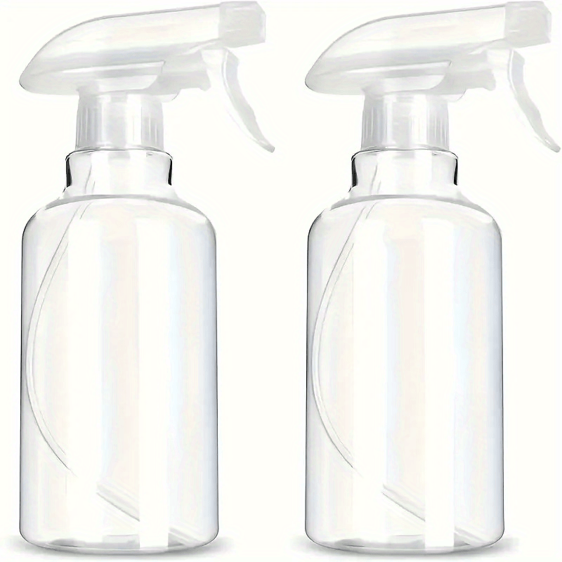 

Lot de 2 bouteilles pulvérisatrices en silicone et plastique, 200 ml/6.8 oz, parfum, PVC, pour coiffure, jardinage, nettoyage, soins capillaires et de - Vides, réutilisables, blanc