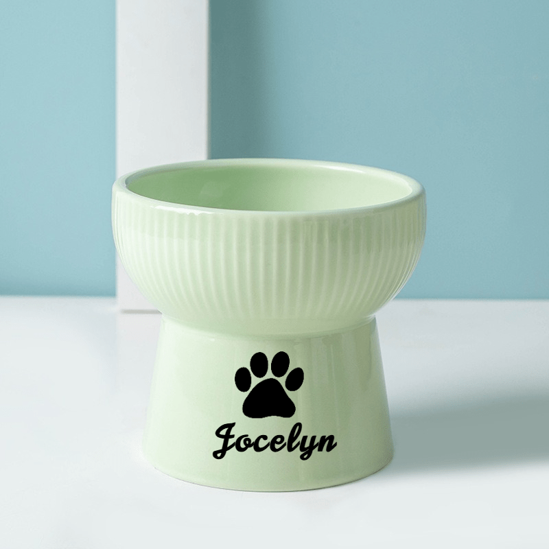 Customized Ceramic Cat Bowls with High Stands
