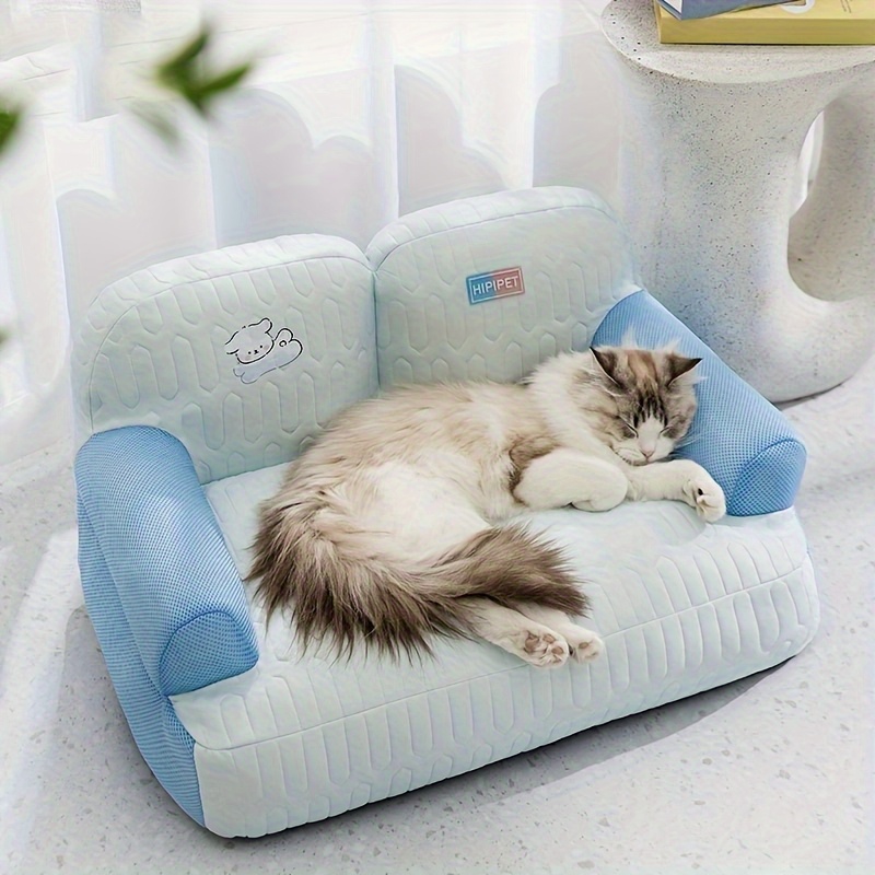 breathable removable washable dog sofa bed spring summer pet nest with cartoon   removable washable polyester bed mat for small medium large dogs pet furniture bed   design   Product details 1