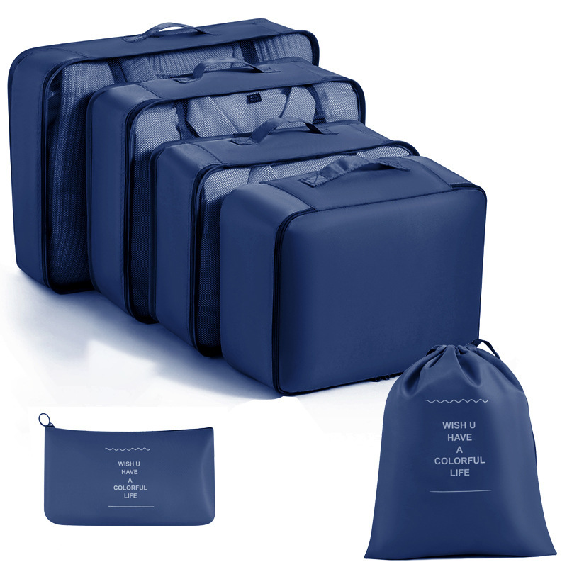 TEMU 6pcs/packing Cubes Set, Travel Luggage Organiser With Laundry Bag, Suitcase Storage Bags For Travel Accessories