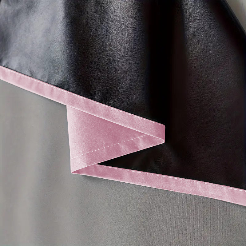 два штора-теплоизолятора, 100% светонепроницаемые, шумопоглощающие, солнцезащитные шторы, затемняющие комнату, из однотонного полиэстера с подкладкой с покрытием, легкие, с верхним отверстием для подвешивания, в современном романтическом минималистичном стиле Детали 20