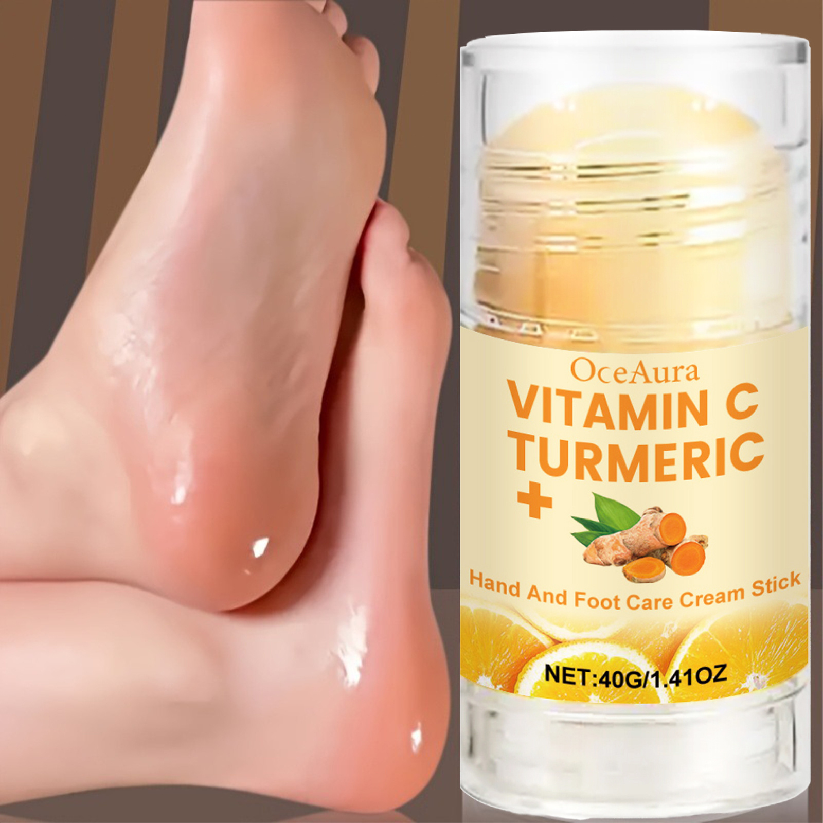TEMU Turmeric Hand And Foot Care Stick, Rich In Beeswax, Vitamin C, Moisturizing And Hydrating, Care And The Skin, , Long-lasting Aroma, And Carry, Essential!