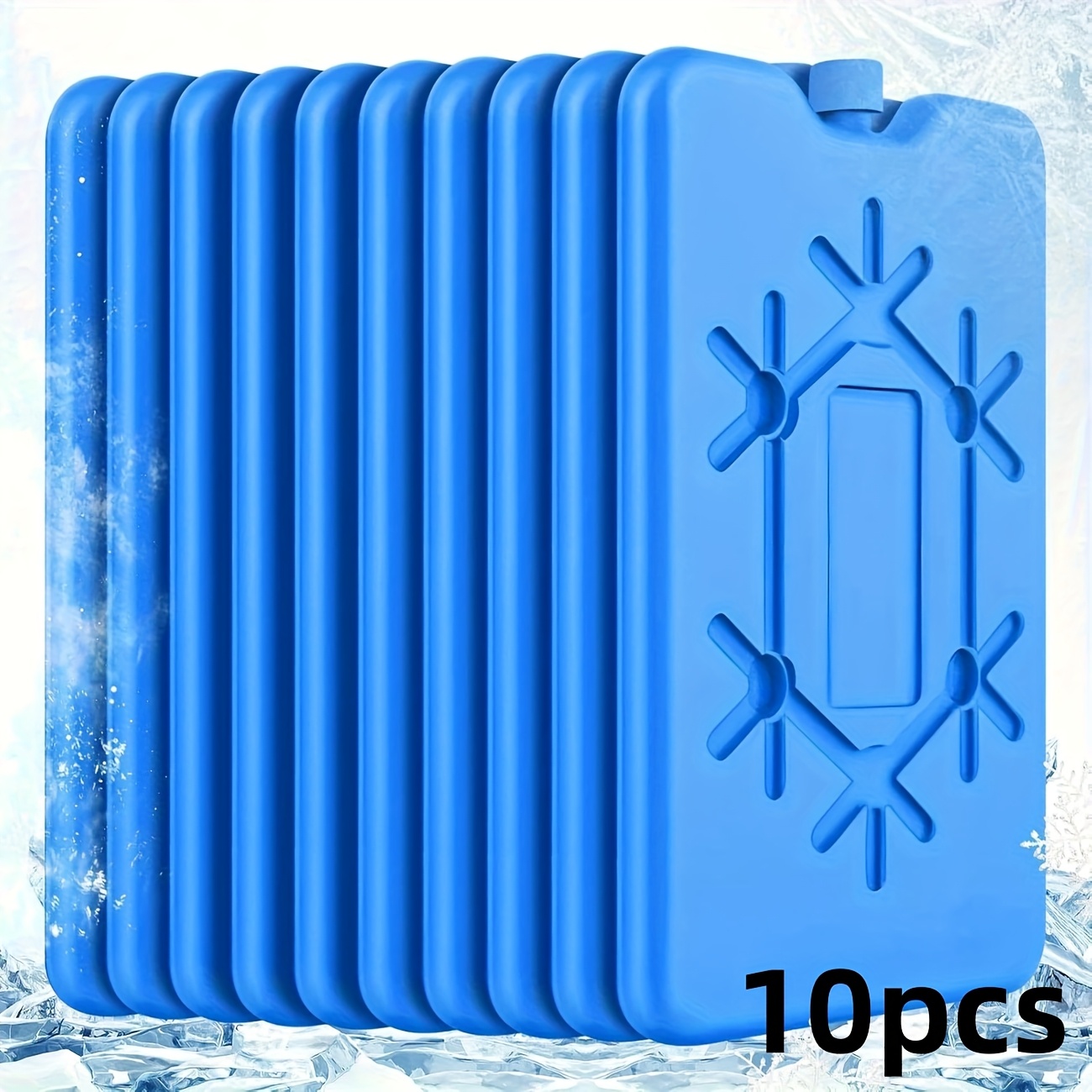Image of Reusable Ice Packs, 10 Packs, Ultra-thin Design, Long-lasting Cooling, Leak-proof And Durable, Essential For Refrigeration, Picnics, And Outdoor Activities, Made From Non-toxic Materials
