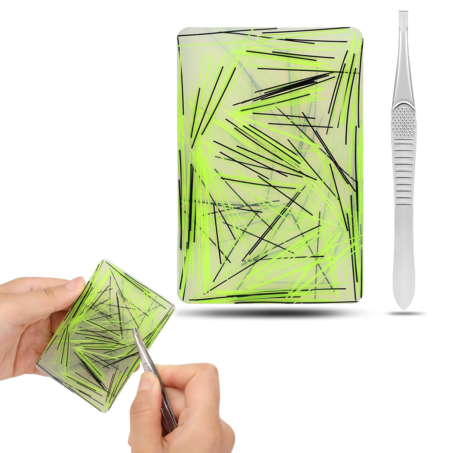 1pc   mat a stress relief toy designed for skin picking anxiety and trichotillomania a sensory picking mat for   and stress relief silicone picking mat with tweezers