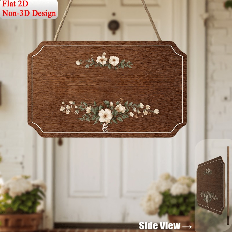 TEMU 2d Flat, 1pc, Customizable Wooden Sign (9.84in X 5.98in), Vintage Wood Decor, Rustic Farmhouse Style, Suitable For Kitchen Dining Room Living