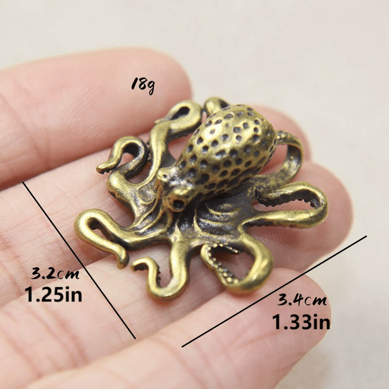 1pc Mini Solid Little Octopus Ornament, Artisan Handmade, Gift, Small Desktop Decorative Sculpture - Multifunctional Use, Holiday Decor, Best Gift