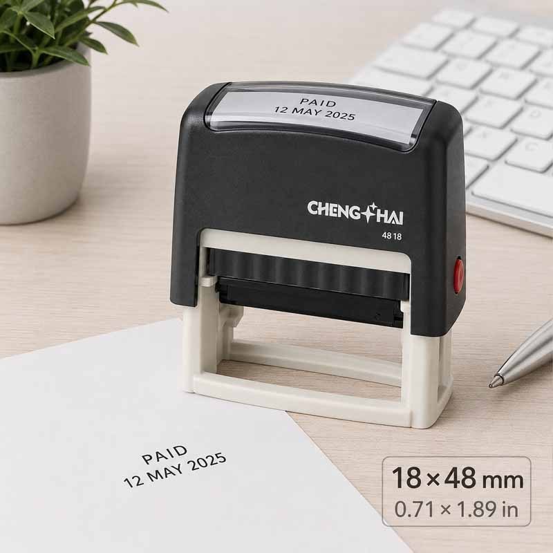 TEMU Personalized Ink-removal Address Stamp, Customizable Name And Phone Text, Envelope And Letter Office Document Labels, Multiple Sizes Available,