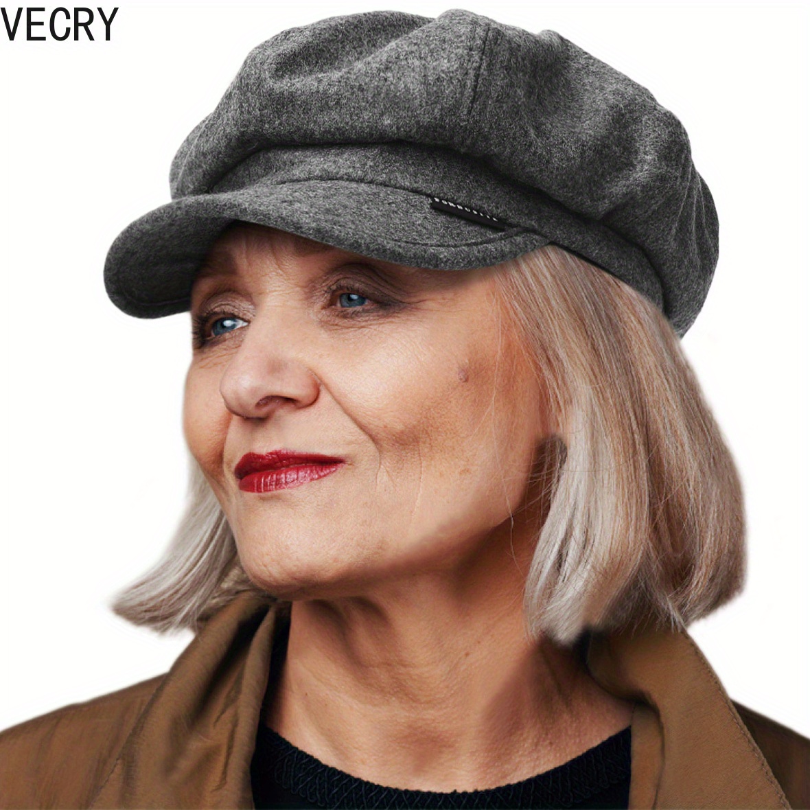 women's vintage wool polyester blend newsboy cap - Temu