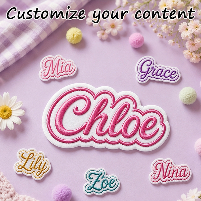 TEMU Distintivi Personalizzati Ricamati con e Combinazione di Lettere, con Targhette Personalizzate a Funzione Termoadesive e Cucibili. Distintivi in