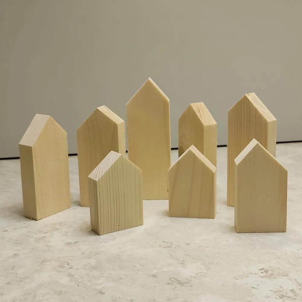 Image of 8pcs Unfinished Wood Blocks Set, A Set Of 8pcs In Sizes, Blank Wood For Creative Doodling And Needlework, Unpainted Wood