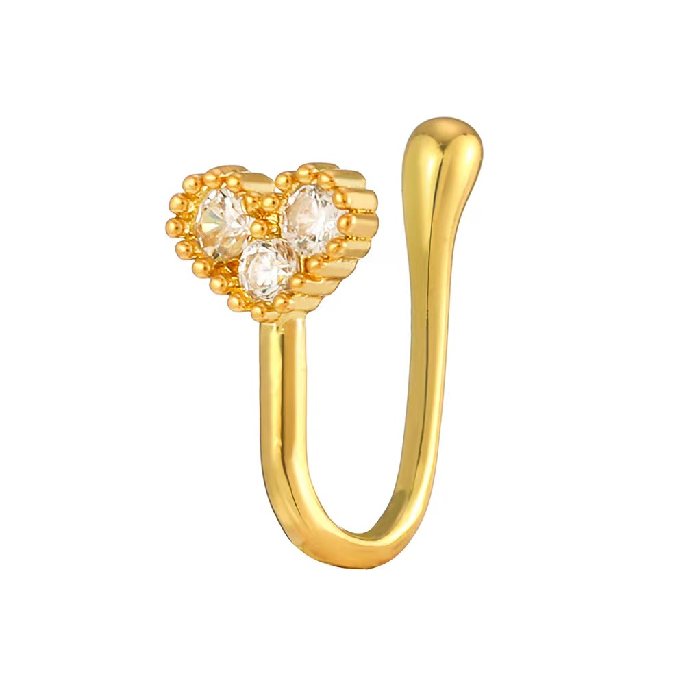 Women's Bling Bling Heart-Shaped Nose Clip