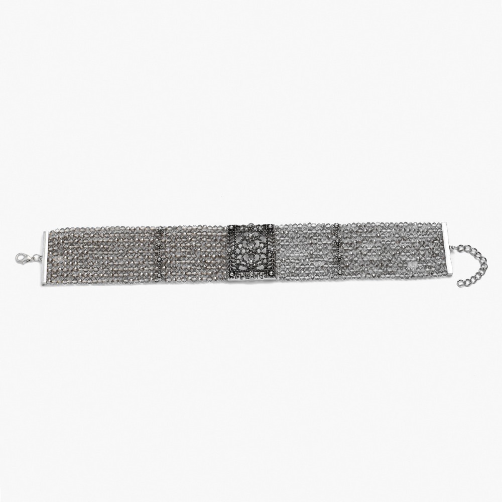 TEMU 1 collar de lujo francés premium de perlas artificiales multicapa y cristal artificial, collar de moda con , parches tallados, color sólido a