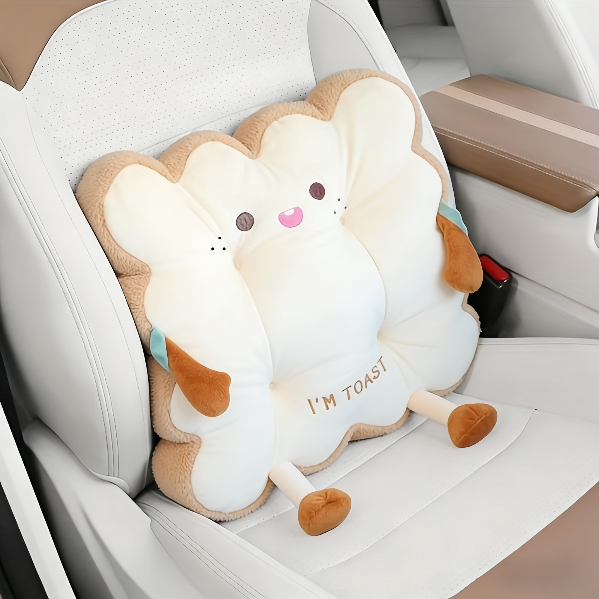 TEMU Toast Chair Cushion Bread Pillow Toast Seat Cushion Bread Plush Pillow Cushions Kawaii Office Desk Chair Car Additions Food Pillows Gift For