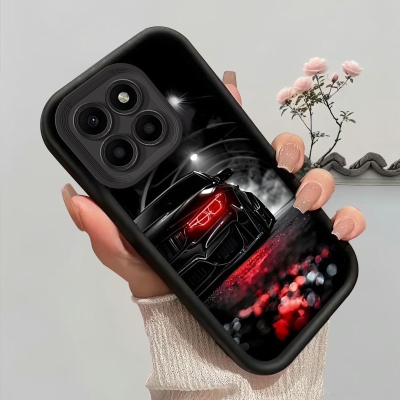 TEMU Phone Case: 400 Pro 200 90 Smart 70 Lite 50 20 10i 9x Phone Case, Stylish Modified Car Print With Night Tunnel Smoke Ground Reflection, Durable