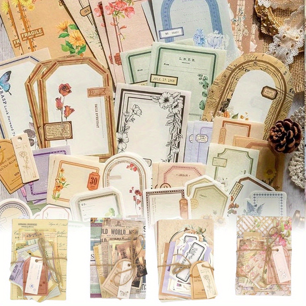 

400pcs Material Paper Diary Supplies Retro Diary Material Paper Collage Paper Suitable For Diary Album Manual Account Collage