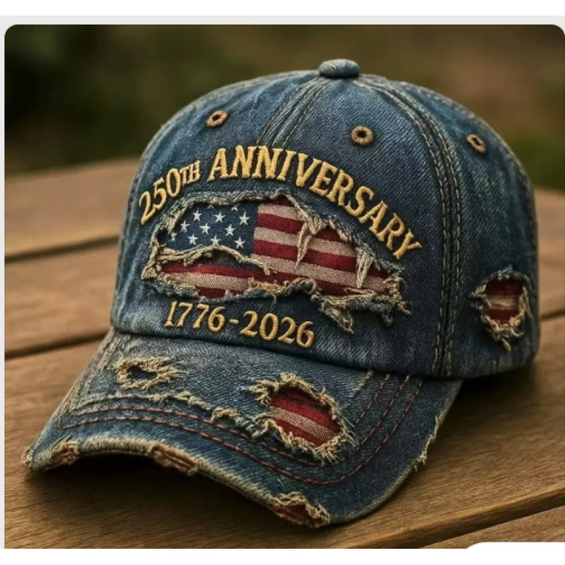 TEMU 2026 Commemorative For The 250th Anniversary Of America, Featuring A Sunshade And Vintage Washed Duckbill Design, Suitable For Men And Women