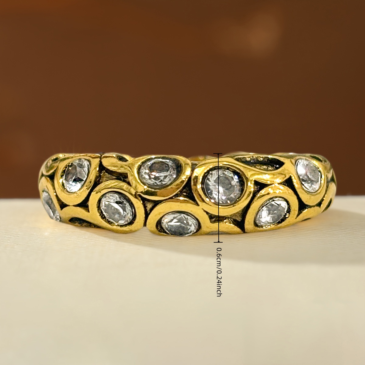 Plated Snake Ring for Women & Men, Retro Punk Style