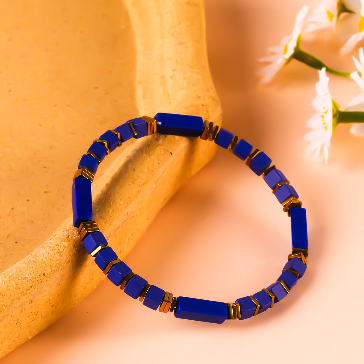 Men's Natural Lapis Lazuli Bracelet, Wealth Attraction
