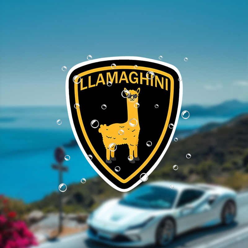 Elegant Llamaghini-inspired Vinyl Stickers - Cars, Motorcycles & Laptops | Unique Gift Idea