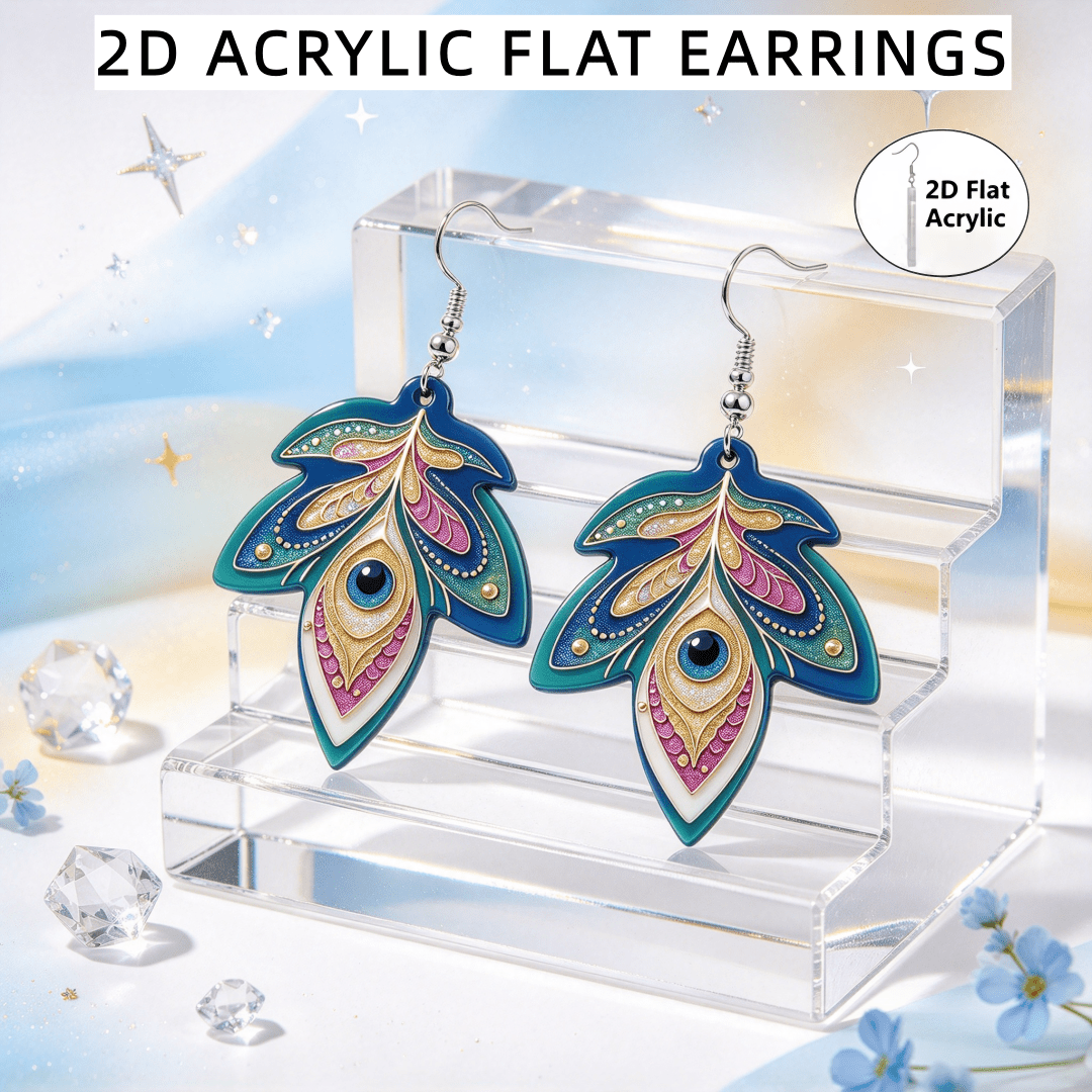Women's Boho Retro Peacock Feather Dangle Earrings