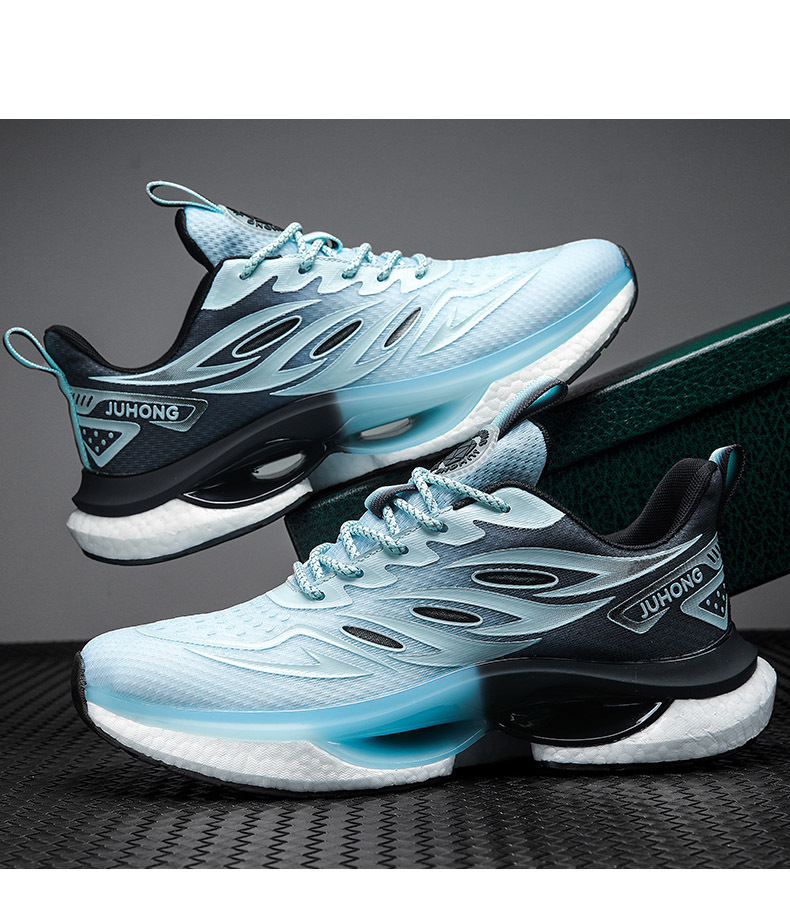 1 pair mens running shoes with microfiber synthetic upper breathable mesh lining tpu cushioned anti slip sole   athletic sneakers for daily casual running training size 38 44 details 7