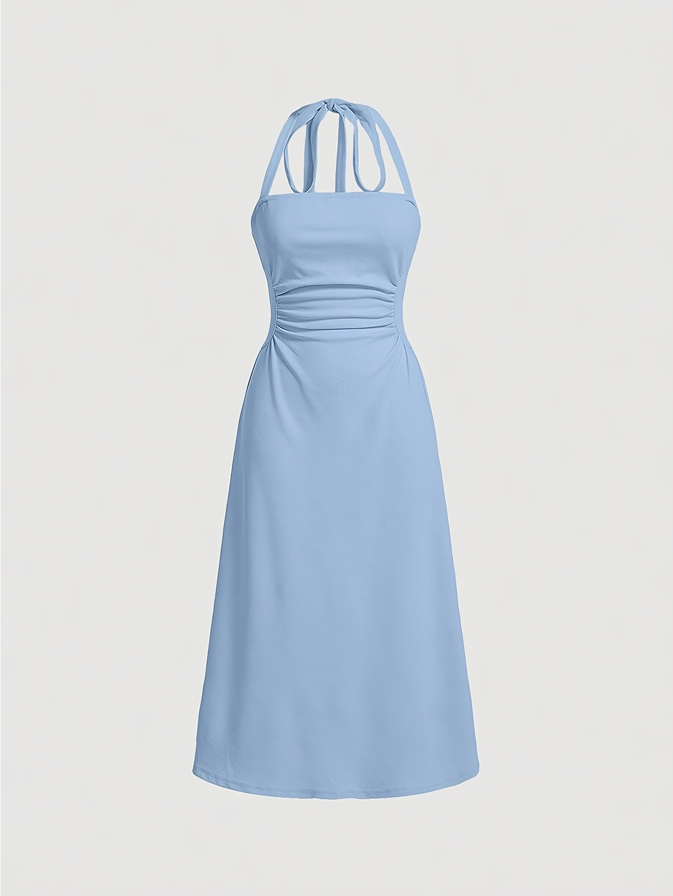 2025 new mint green backless sleeveless halter neck maxi