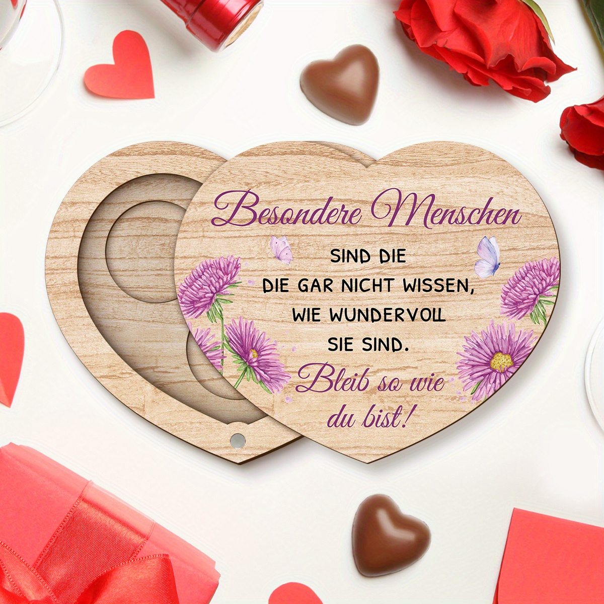E-shop Special ... Schokoladenbox aus Holz, einzigartiges Segensdesign, geeignet für Paare, Geburtstage, Jahrestage und besondere Anlässe, stilvoll und
