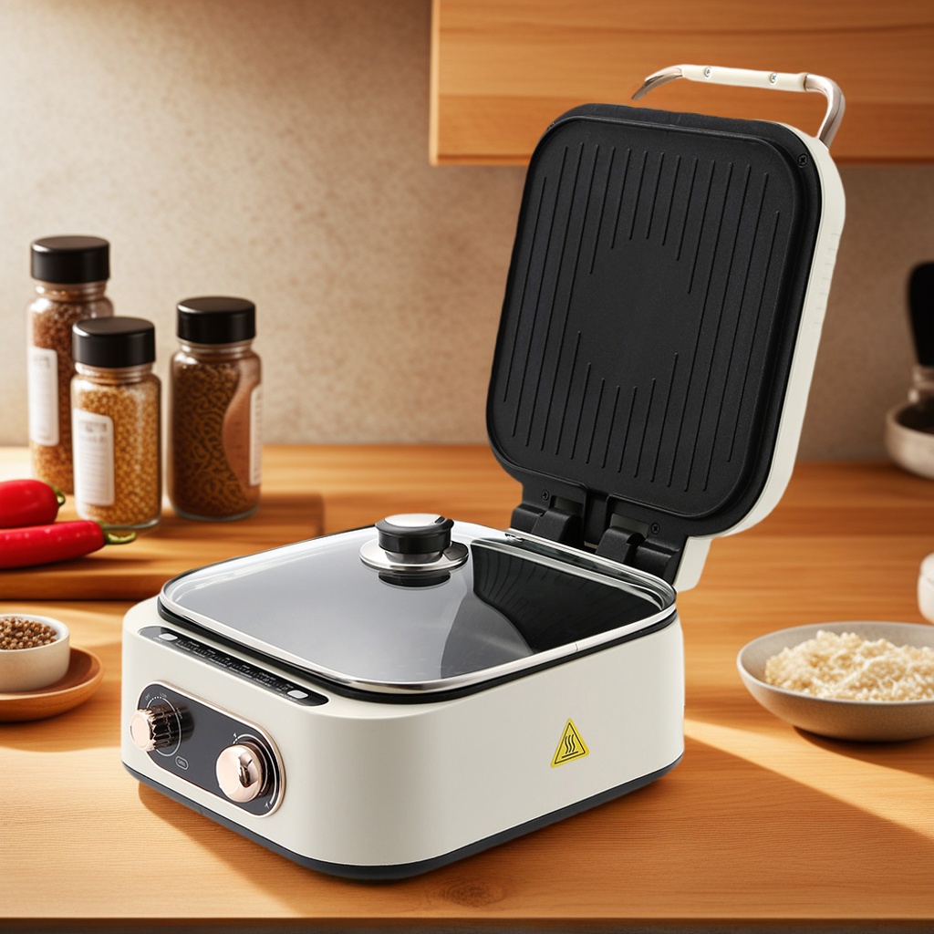 Deep and high 2.8L large capacity electric baking tray and cooking machine, 10in 1 multifunctional, frying, baking, boiling, Sandwich Maker,  , Waffle Maker with Plates, Anti-Overflow Nonstick Grsteaming, barbecue, roasting, Multifunctional Cooker, Versatile Kitchen Tool, Spacesaving Cookware, Sleek Appliance, Durable Construction, Easy to Clean, Steaming Pot, Barbecue Grill,  , Busy Professionals