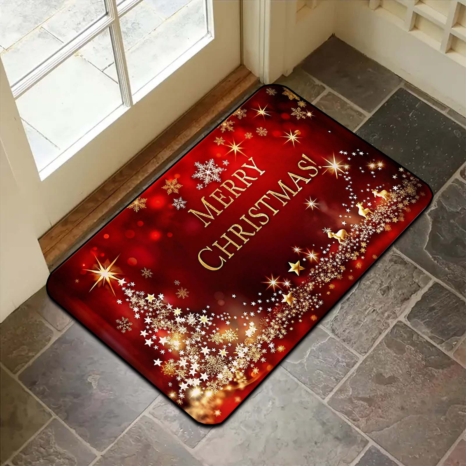 1pc Themed Welcome Doormat With Shiny Xingx Pattern, Non-slip, Easy To Clean, Washable - Suitable For Living Room, Bedroom, Kitchen, Office, Decoration