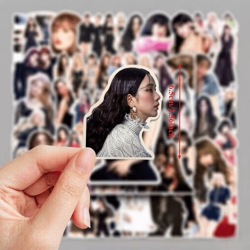 TEMU 50pcs For Bp Female Sticker Set - Self-adhesive, Stickers, High-quality Merchandise, Suitable For Skate Shoes, Tablets, Trading Card Stickers,