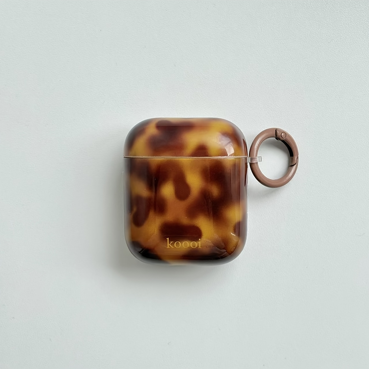 TEMU Retro-style Brown Amber Gradient Contrasting Glossy Protective Case Suitable For Airpods Pro 2, For Airpods Pro, For Airpods 4, For Airpods 3,
